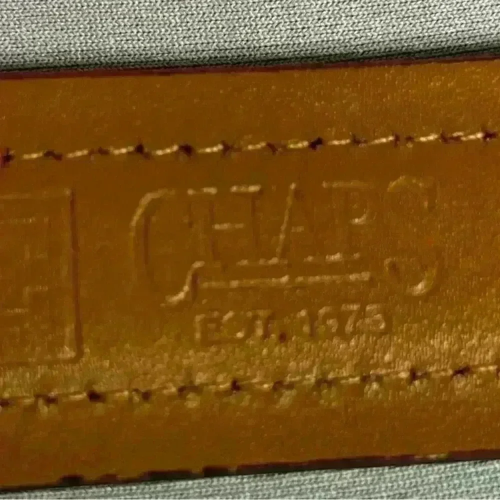 Men's 40 x 1 inch Chaps Leather Belt in Cognac in